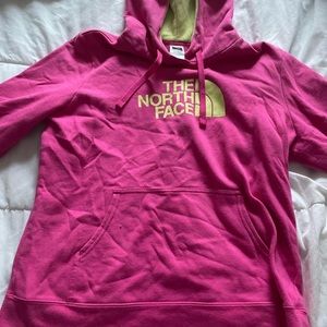 North face pink hoodie size large
